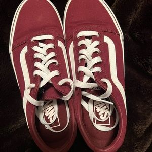 Maroon Low Rise Vans